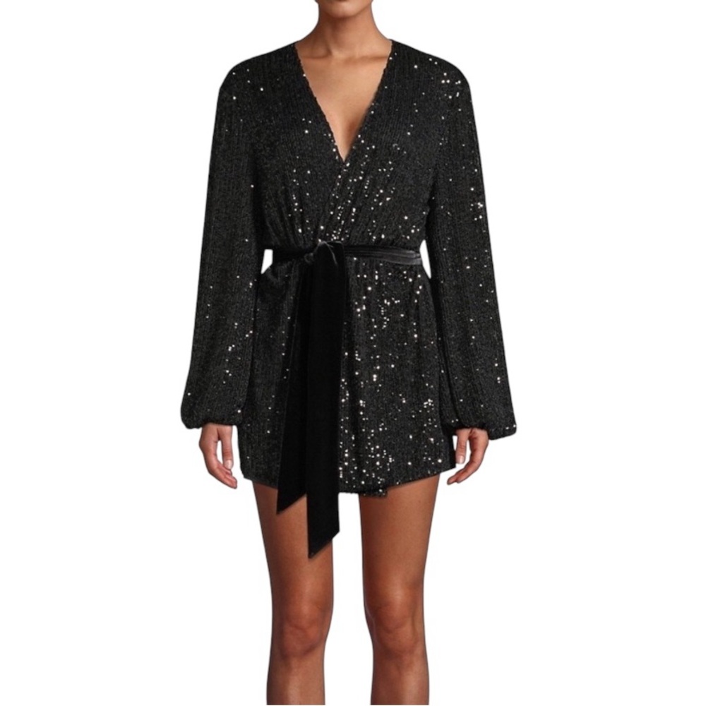 NEW Jay Godfrey Polly Sequined Wrap Dress Size 10